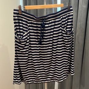 Max studio drawstring preppy nautical skirt